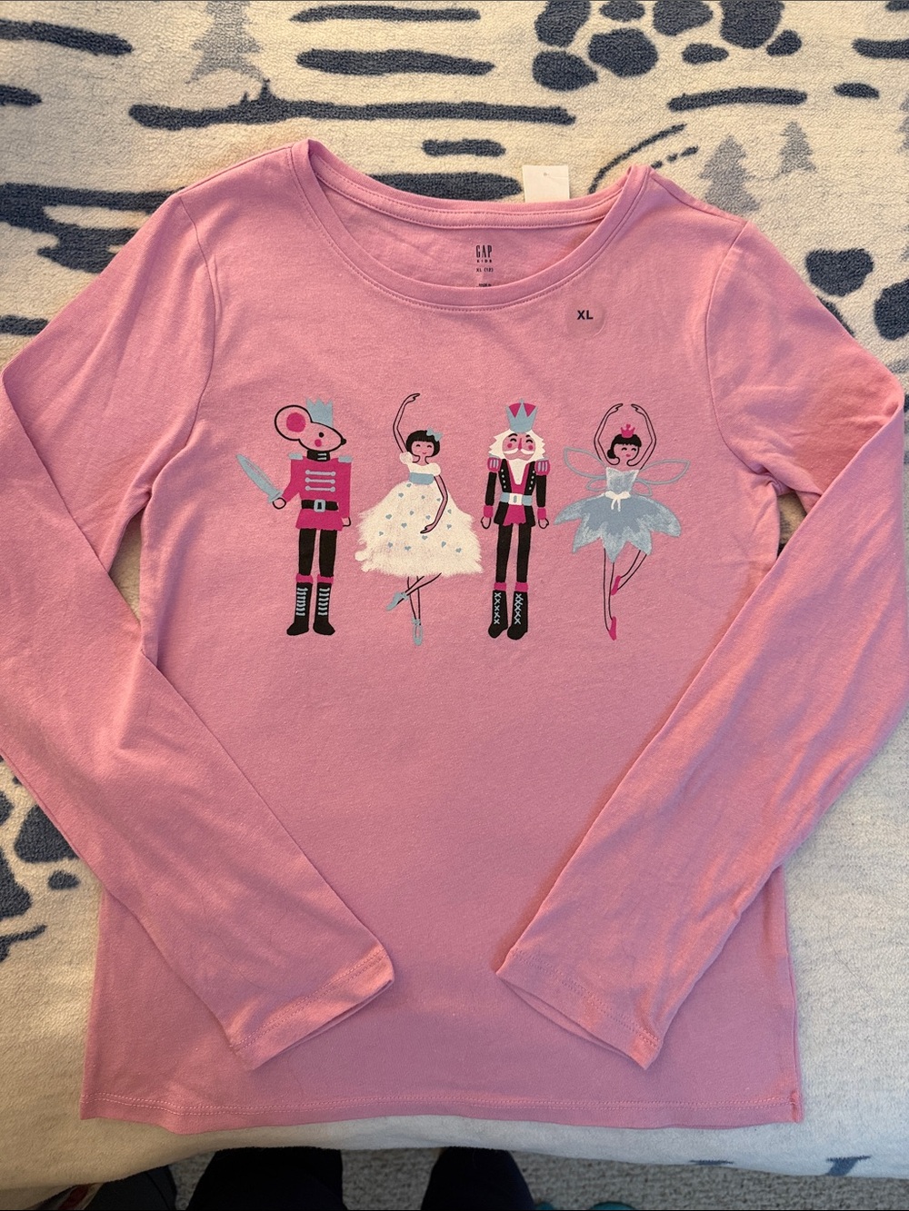 GAP Pink Nutcracker Ballet Character Long-Sleeve tee size 12